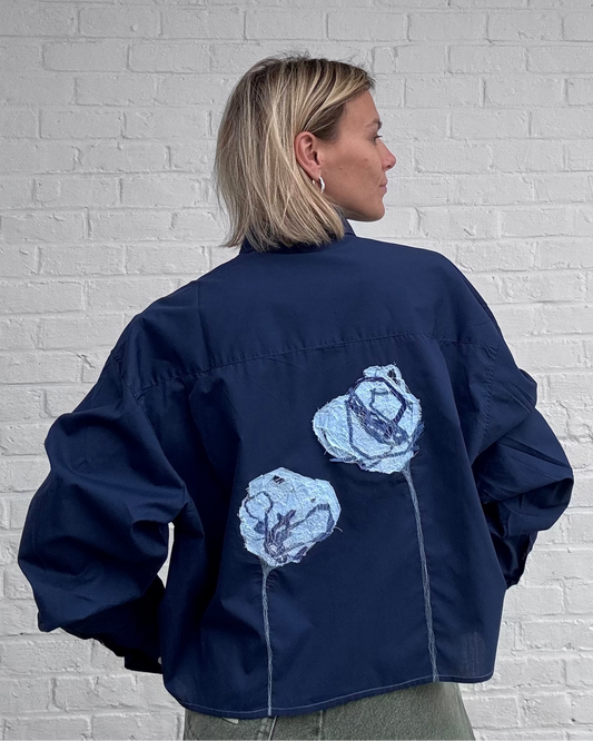 WEARABLE ART - SHIRT - COBALT & LIGHT BLUE